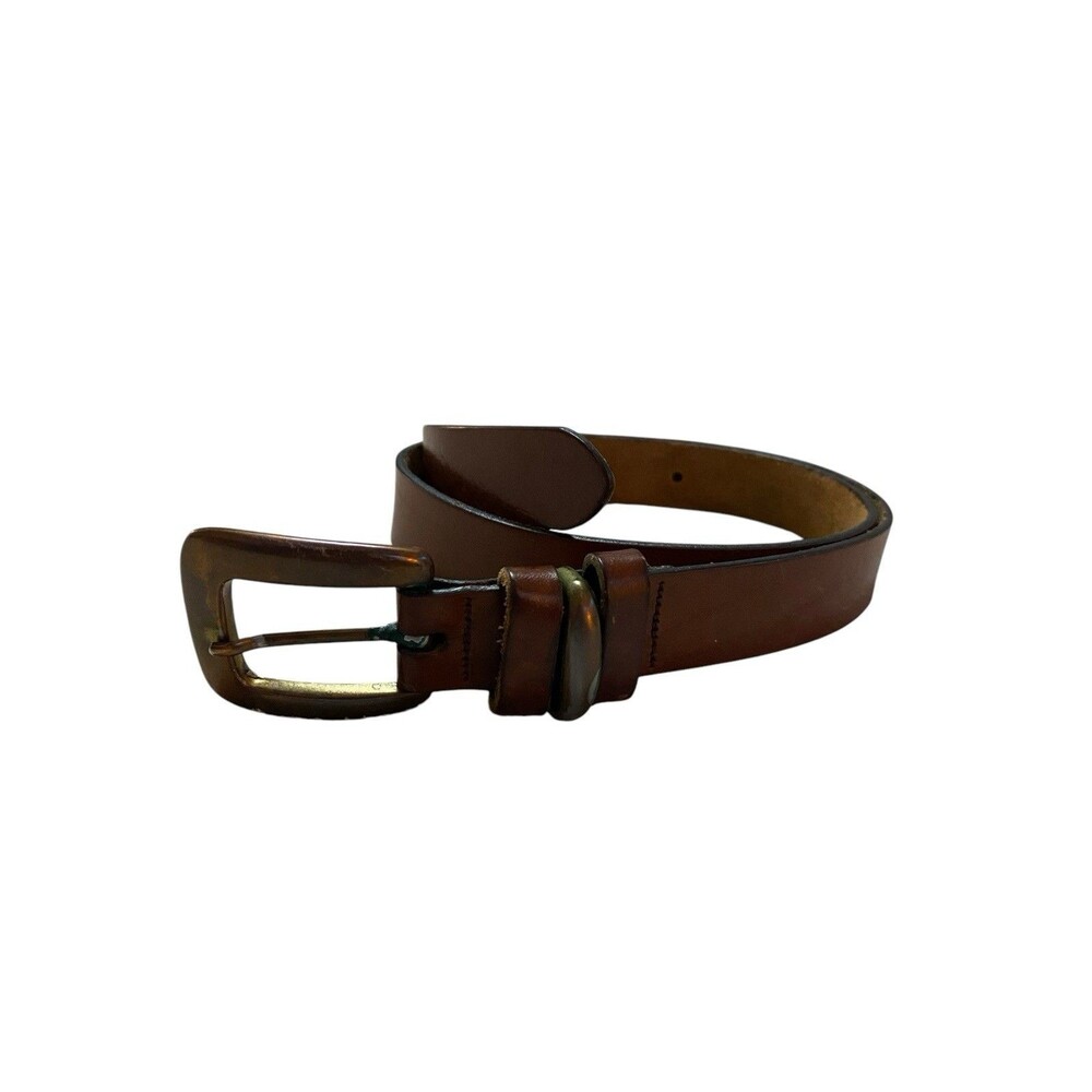 Leather Belt Size S Mahogany Brown